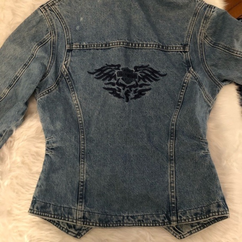 Biker Blues Harley Davidson women’s jean jacket